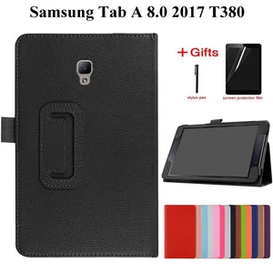 Личи PU кожаный чехол для Samsung Galaxy Tab A2 A 8,0 2017 чехол для SM-T380 SM-T385 T380 T385 8,0 дюймов чехол для планшета + пленка + ручка
