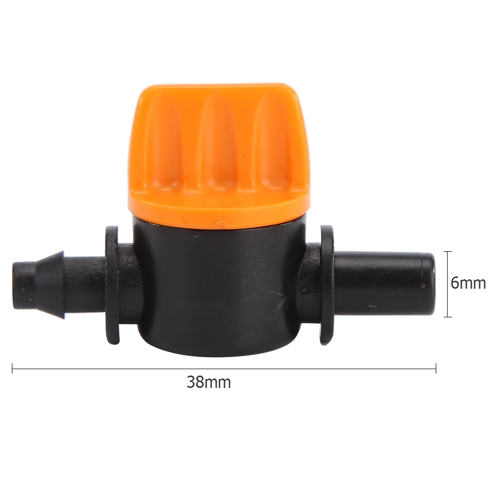 

10pcs Barbed Plastic Ball Valves Excellent Craftsmanship Well Durability Garden Irrigation Connectors for 4/7mm Hose