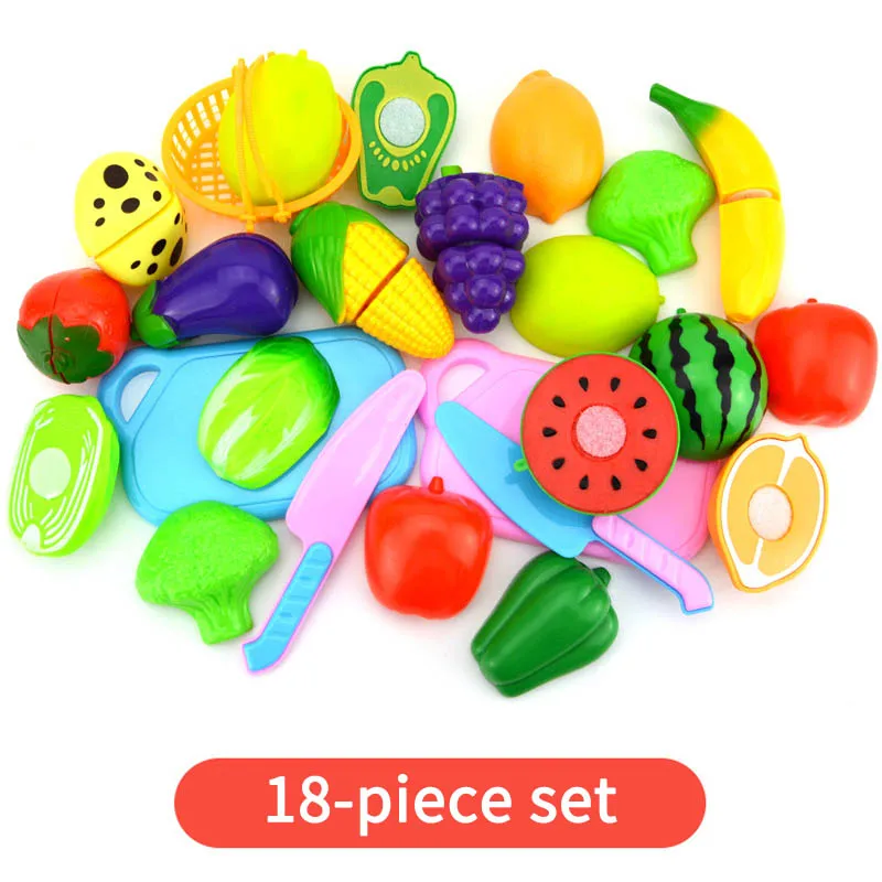 

12/15/18/23/24Pcs/Set Choose Plastic Pretend Kitchen Toys Cutting Fruit Vegetable Toy Food Children Pretend Kitchen Play Toy