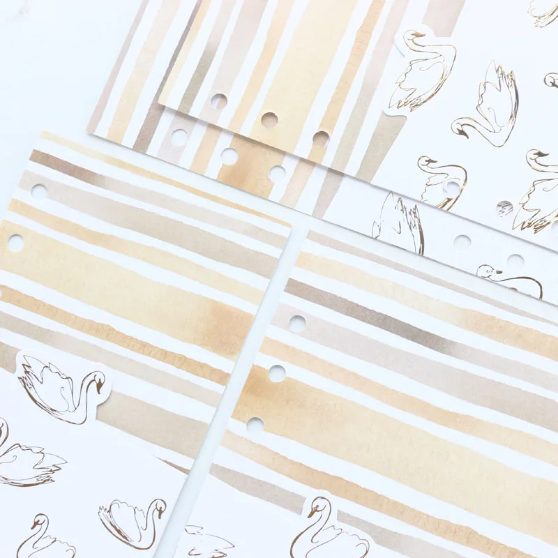 Милый школьный Органайзер Domikee с изображением лебедя из золотой фольги клейкая