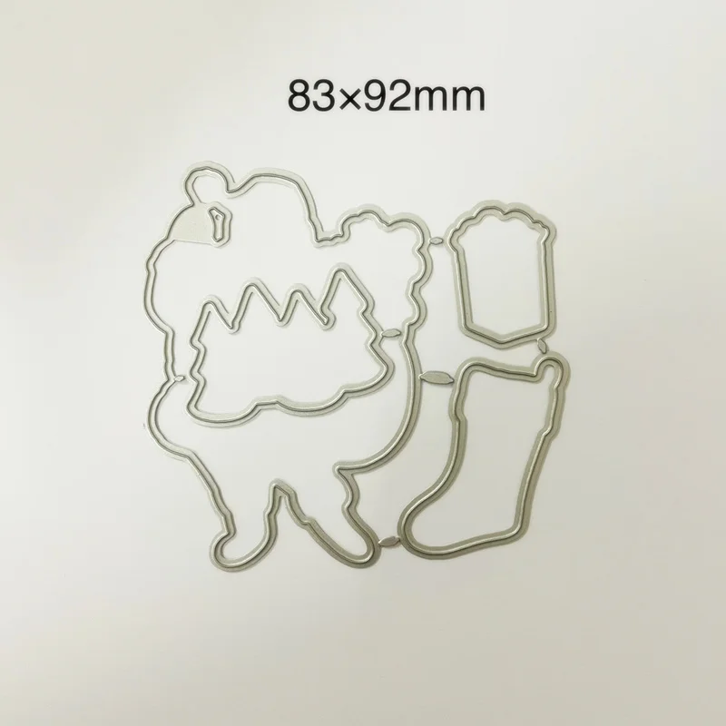 

Christmas Stamps & Dies New 2021 Metal Cutting Dies Scrapbooking For Card Making Santa Claus Embossing Frame German Stamp Set