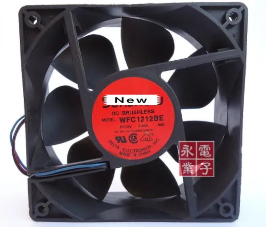 

For DELTA WFC1212BE R00 DC 12V 0.65A 120x120x38mm Server Cooling Fan