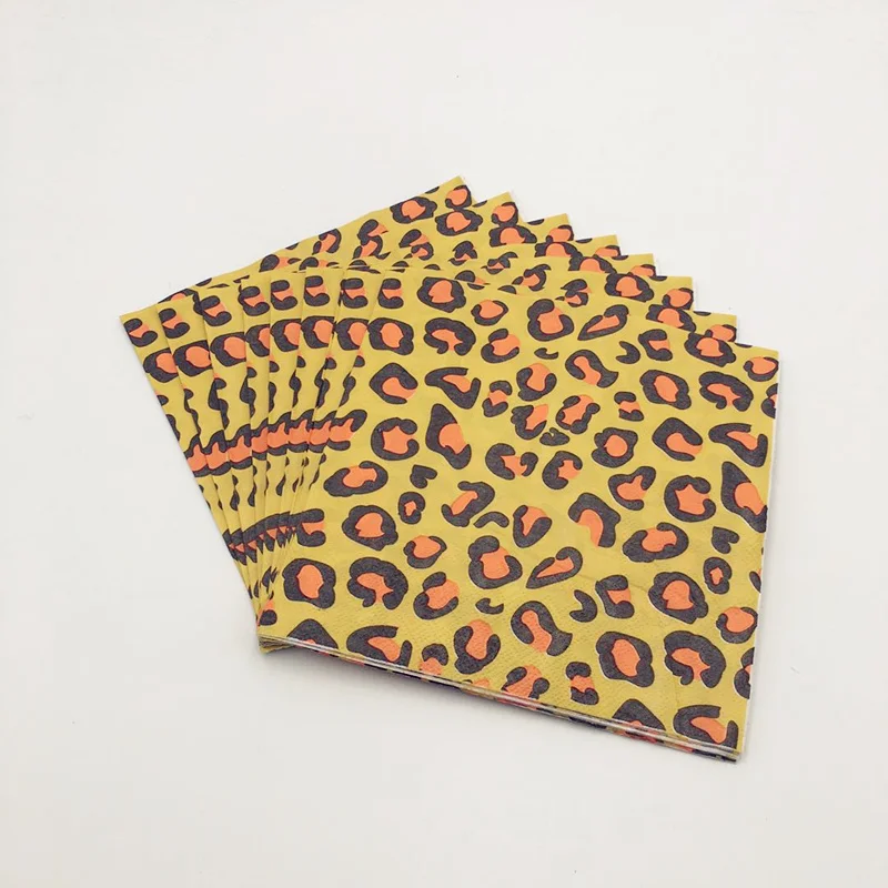 

Одноразовые салфетки с леопардовым принтом, 20 шт./компл.