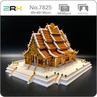 zrk 7825 world architecture thailand bangkok grand palace model diy mini diamond blocks bricks building toy for children no box