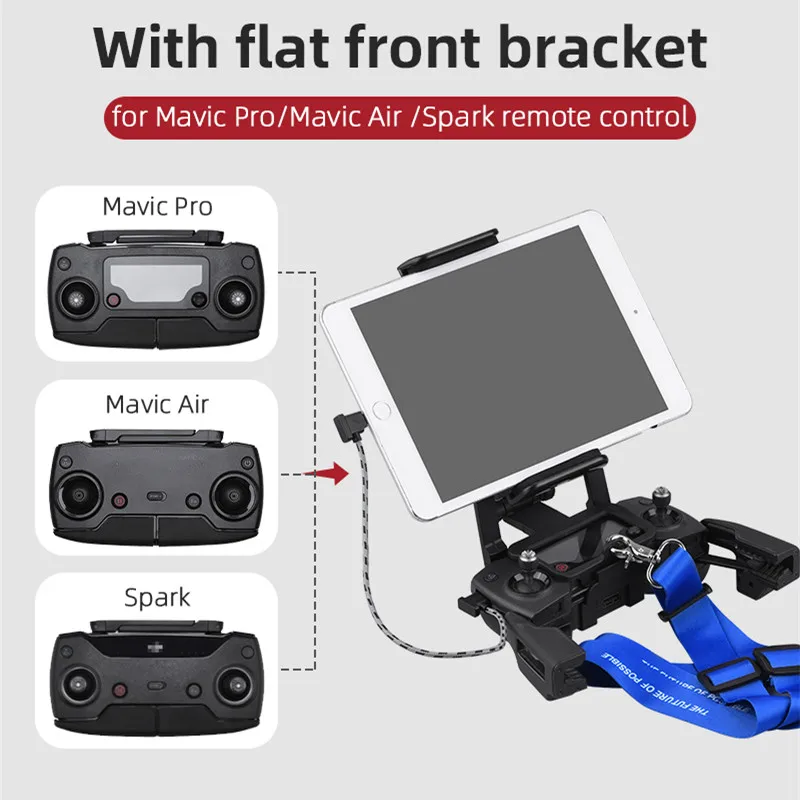 for DJI Mavic Mini/2/Pro/Air/Spark Drone Tablet Holder Bracket Mount Stand Neck Lanyard Strap Stent for iPad Drone Accessories
