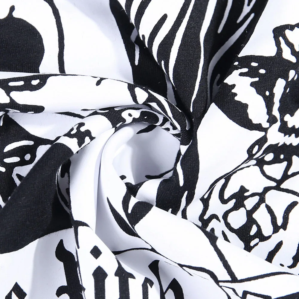 Женская футболка с принтом в стиле Харадзюку черная Повседневная готическом