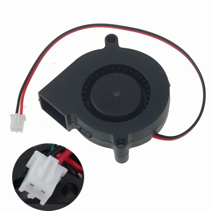 2 шт. Gdstime 5 в 12 В 24 В 5015 двойной шарикоподшипник 3d принтер 50x50x15 мм вентилятор охлаждения постоянного тока 50 мм x 15 мм Длинный кабель воздуходувы кулер радиатор