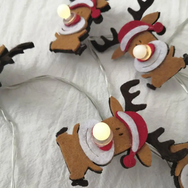 С принтом рождественского оленя и надписью длинный нос Санта Клаус светодиодный