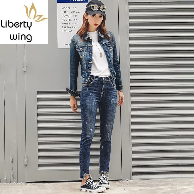 Женский костюм в уличном стиле комплект из двух предметов модные тонкие