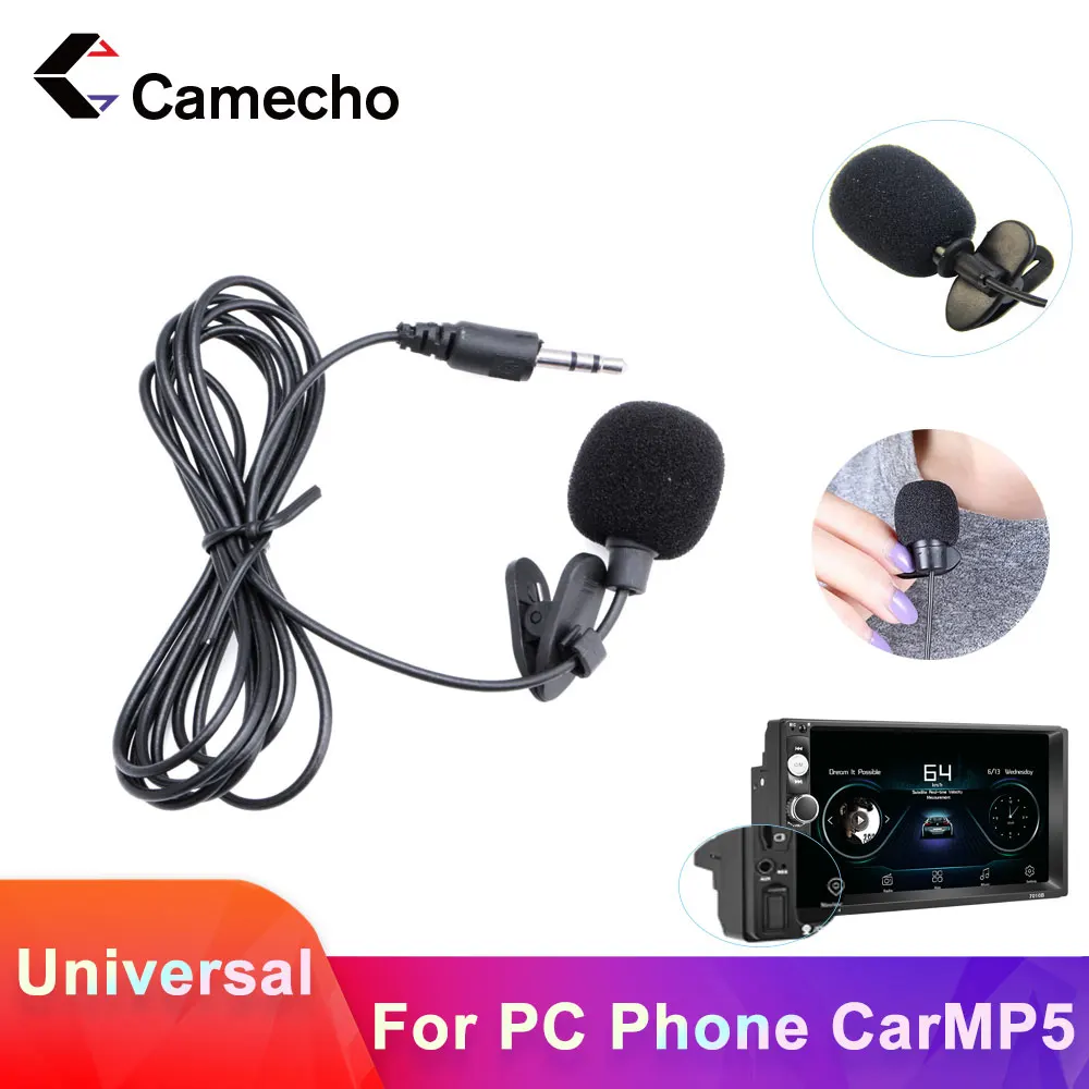 Camecho мини портативный 3 5 мм микрофон для 2 din автомобильного радио внешний