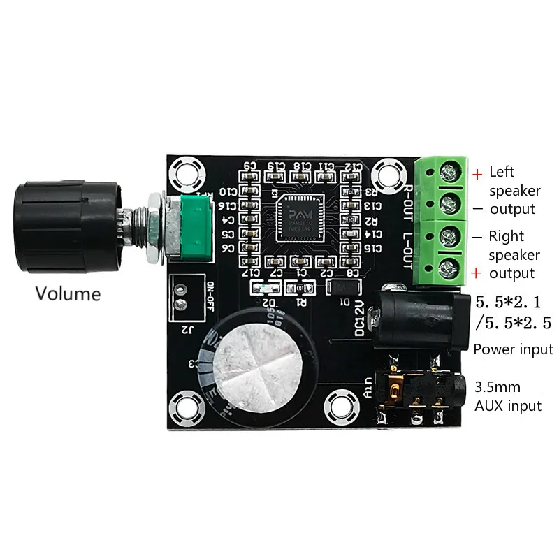 

SOTAMIA 2x15W Mini Power Amplifier Audio Board PAM8610 Sound Speaker Amplifiers 2.0 Stereo Digital Amp DIY Home Amplificador