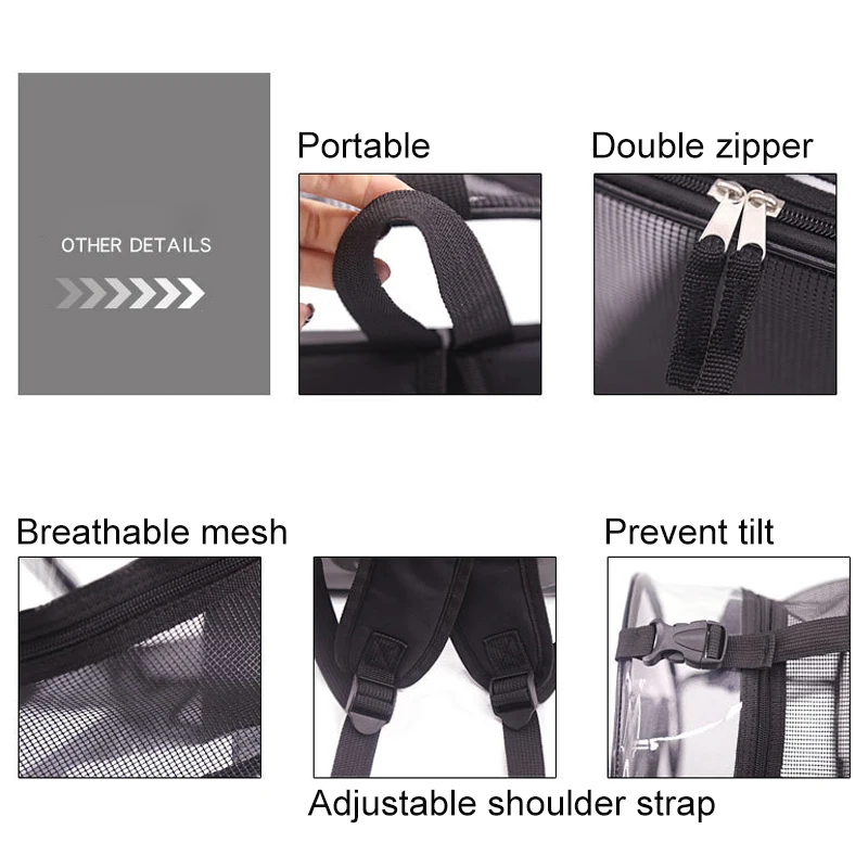 Прозрачный Cat Carrier Рюкзак для отдыха на открытом воздухе дышащий посылка