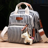 high level canvas colorful mommy diaper bag baby nappy bags maternity mommy women backpackhandbagmessenger three in one bag
