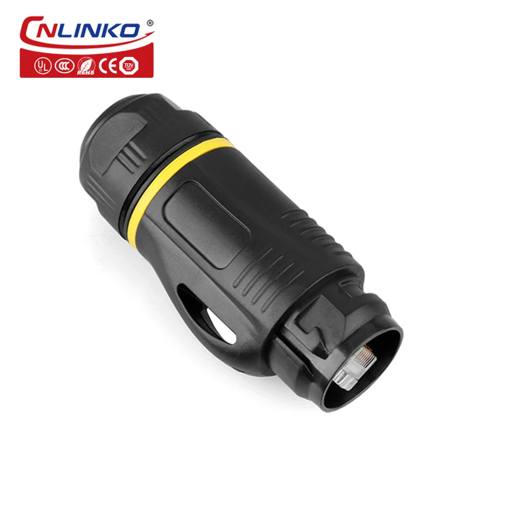 CNLinko IP67 8-контактный промышленный пластиковый наружный RJ45 водонепроницаемый