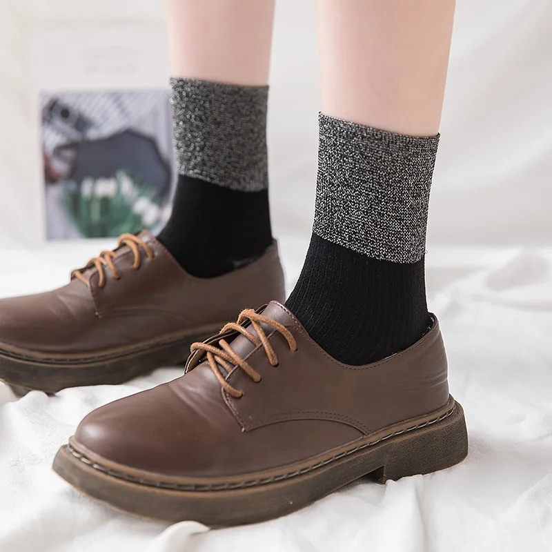 3pairs/lot=6pieces Autumn Winter Womens Fashion Socks Breathable Long Tube Color Matching Vertical Ladies Cotton | Женская одежда