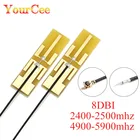 5 шт. 2,4G5,8G двухдиапазонная антенна 8DBI с высоким коэффициентом усиления IPEX внутренняя PCB антенна Wi-Fi маршрутизатор IPX Сварка, пайка Wi-Fi антенна