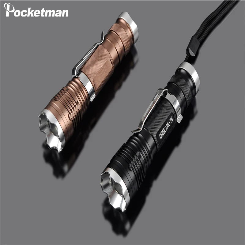 

Portable Mini Pocket Flashlight Super Bright Long Range Waterproof Powerful Flashlamp Telescopic Zoom Torch Use 18650 Battery