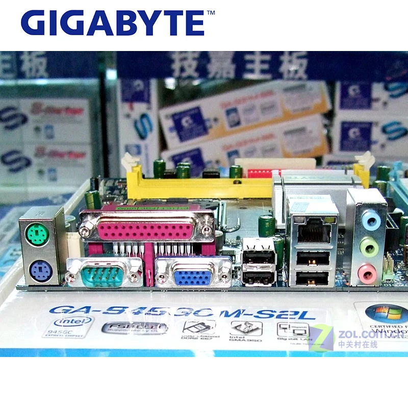 Материнская плата LGA 775 945GC DDR2 Gigabyte GA 945GCM S2L 100% USB 4G Desktop SATA II системная PCI E 16X 945