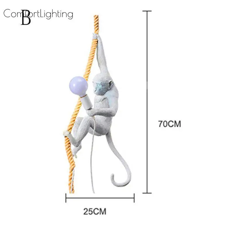

Vintage Kitchen White Monkey Lamp Table Lamp for Bedroom Hemp Rope Loft Table Lights Bedroom Bedside Lamps Indoor Decor Lighting