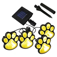 solar cat animal paw print lights led solar lamps outdoors street lamp led path decorative lighting footprints lamp