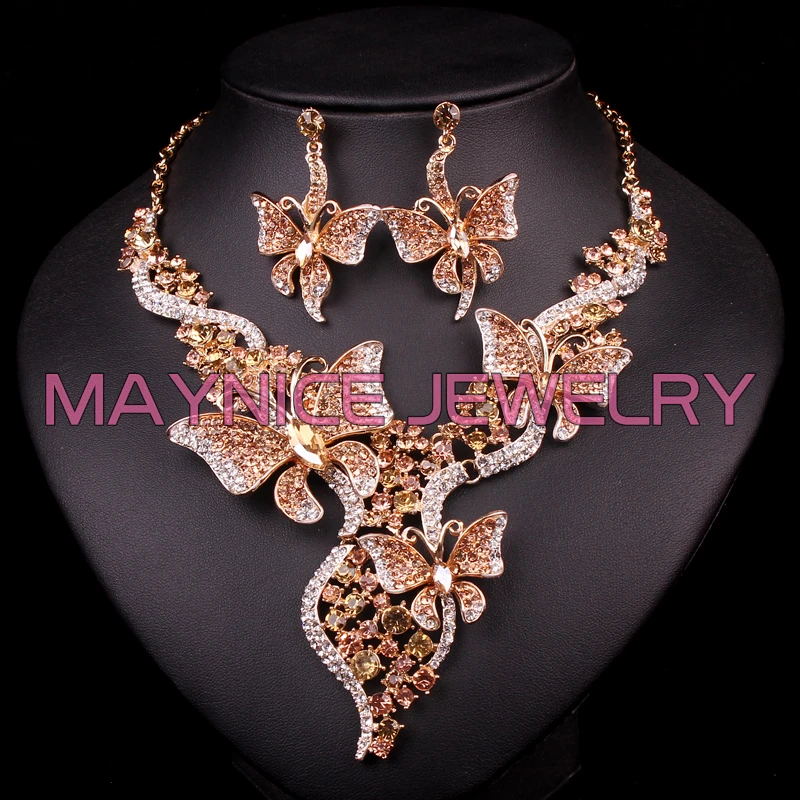 Индийские свадебные ювелирные наборы свадебное ожерелье серьги для невесты