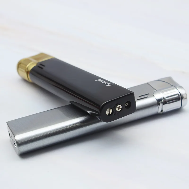 Индивидуальная Мода для мужчин и женщин длинная полоса ветрозащитная Зажигалка