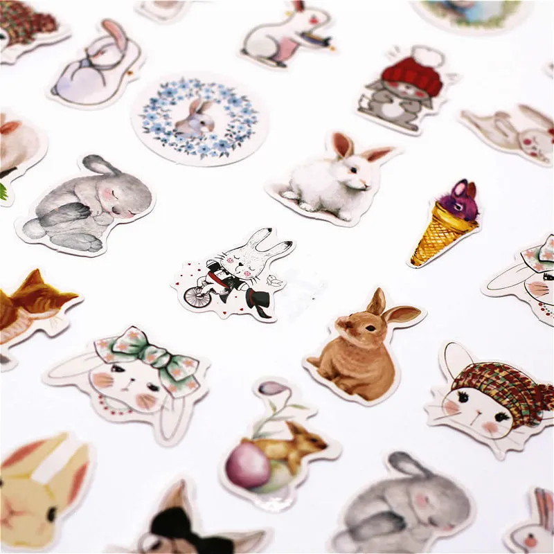 Горячая Распродажа кролик Канцелярские Стикеры s дневник ручной работы клей