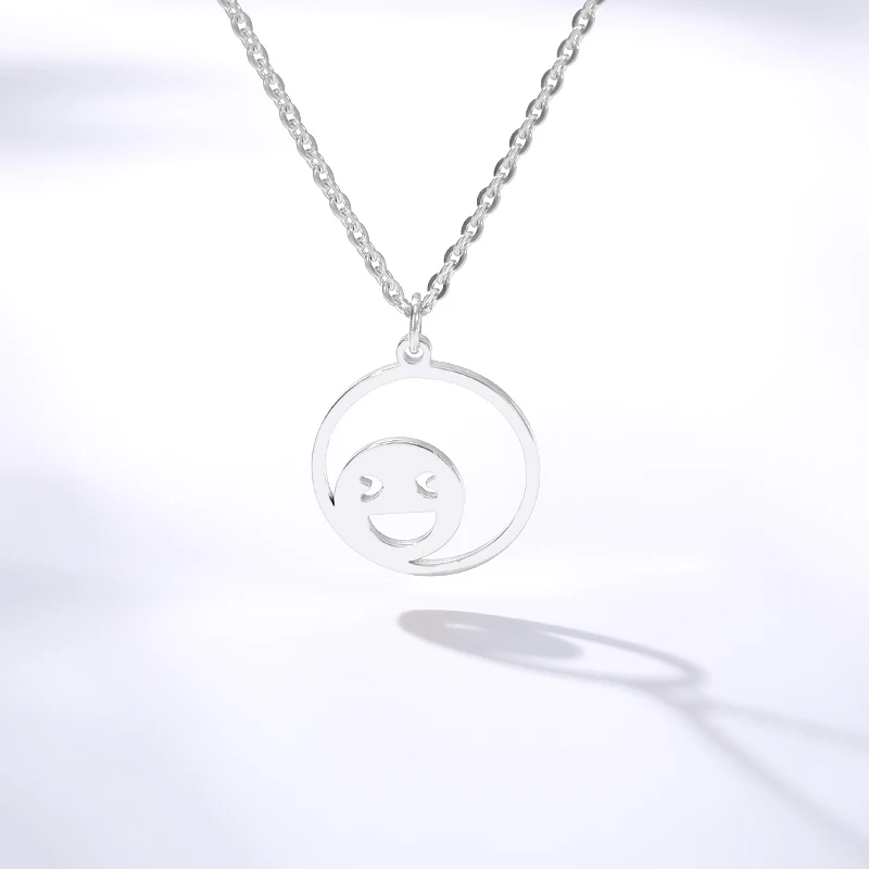 Ожерелье с подвесками в виде милой улыбки и эмоций Ювелирное Украшение для