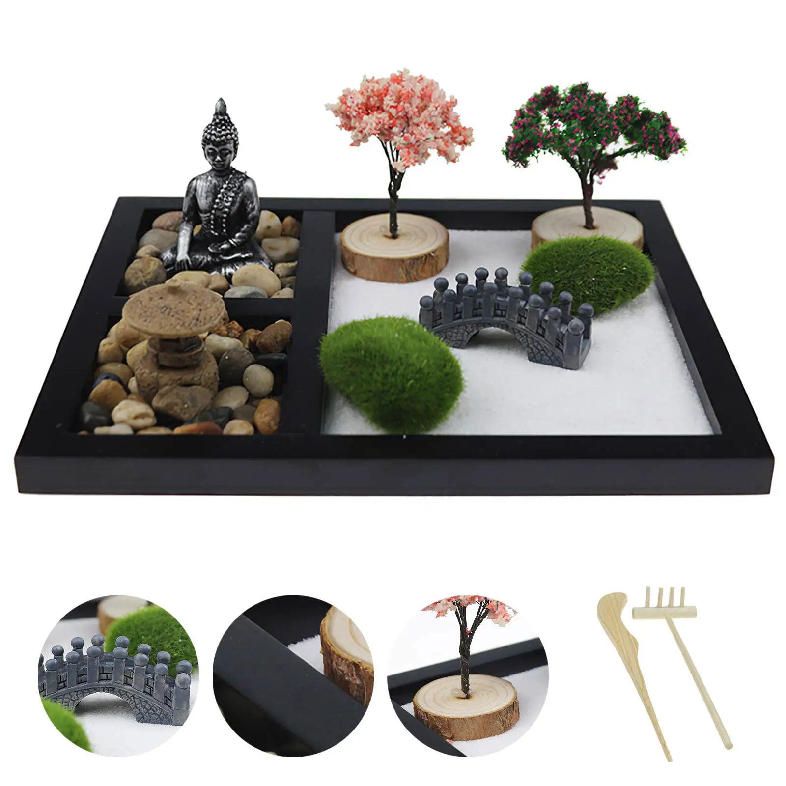 

Набор для медитации Zen Garden Kit, украшение для стола, офиса, ландшафта