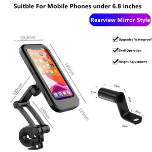 universal mtb phone holder waterproof bicycle mobile phone stand quick mount road bike handlebar stem bicycle accessories free global shipping