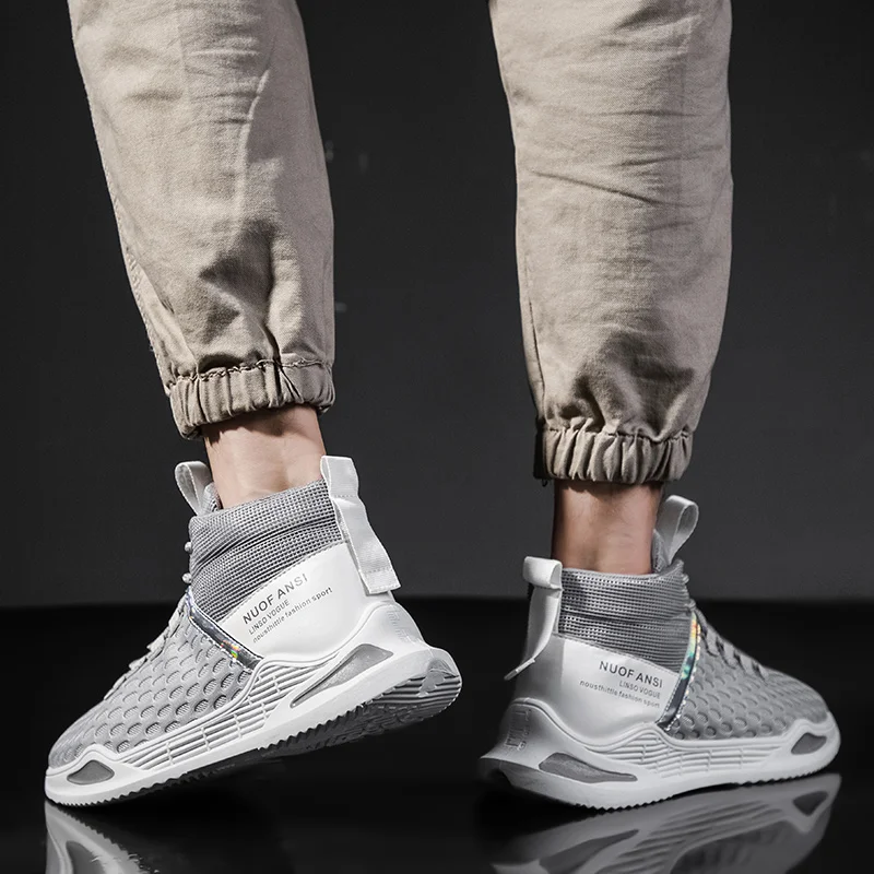 Новинка 2020 модные мужские кроссовки Sooneeya высокие повседневные белые серые