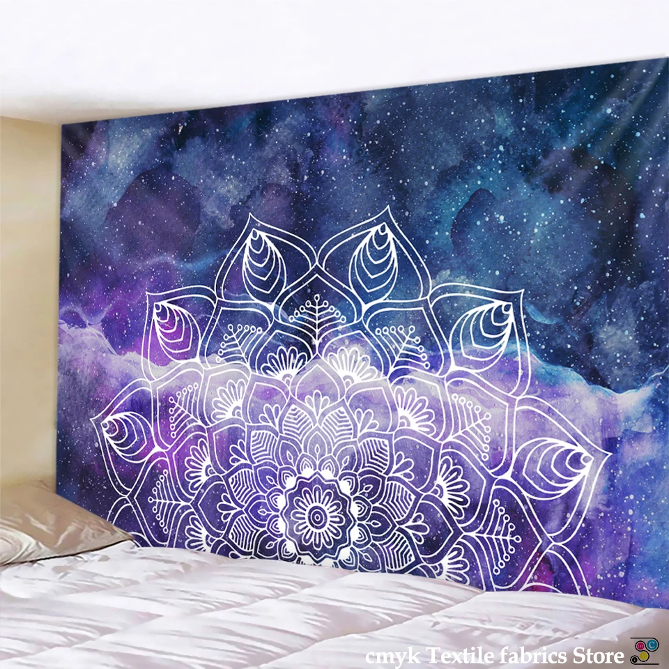 

India Mandala Tapestry Wall Hanging Boho Decor Wall Cloth Tapestries Psychedelic Hippie Sun Moon Tapestry Mandala Wall Carpet
