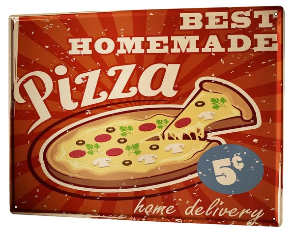 

Tin Sign Retro Homemade Pizza Coffee Bar Decoration Home Decor