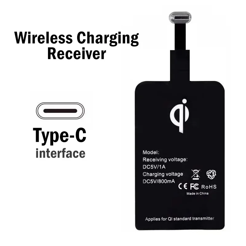 Беспроводное зарядное устройство + приемник Qi Type-C адаптер для зарядки Xiaomi Mi 9 SE 9T