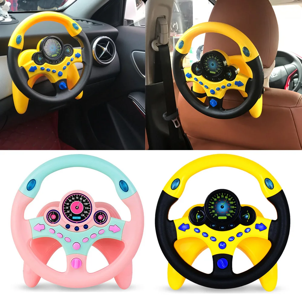 Дети Монтессори мультфильм имитация руль музыкальный контроллер привода пилот