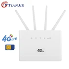 TIANJIE роутер 4g sim-карта LTE Cat4 разблокированный модем 4g wifi sim-карта RJ45 WAN LAN порт внешние антенны GSM адаптер точки доступа