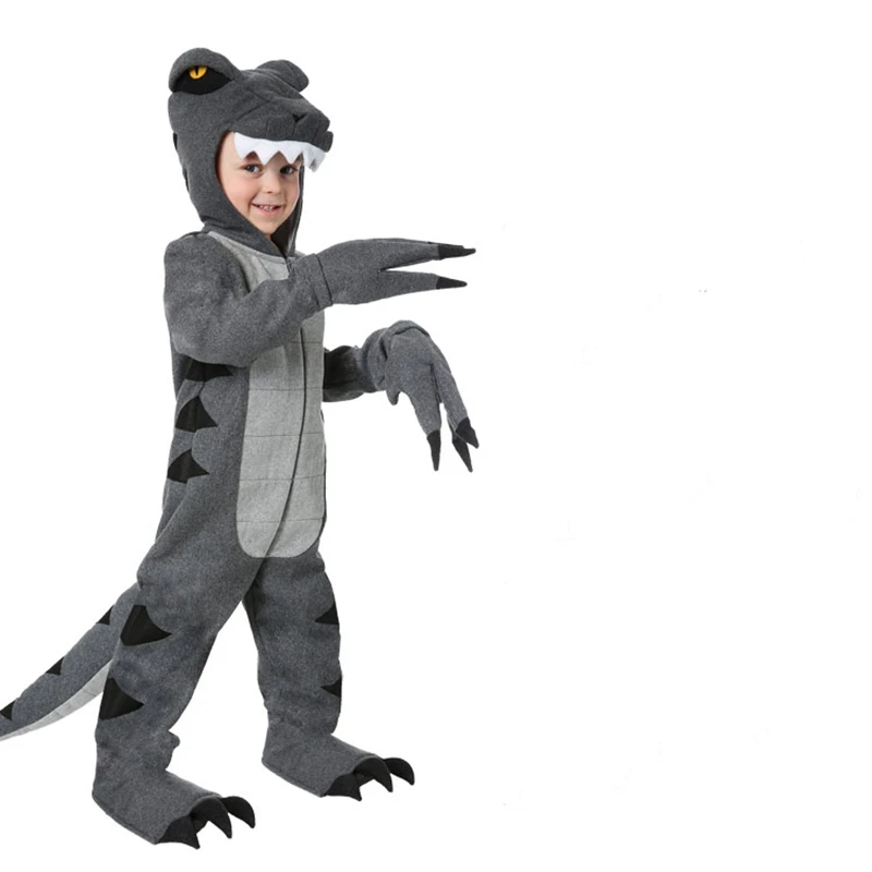 

Fearsome Dinosaur Child T-rex Halloween Cosplay Costume Kids Soft And Cushy Little Dino Suit To Be A Real Life Monster