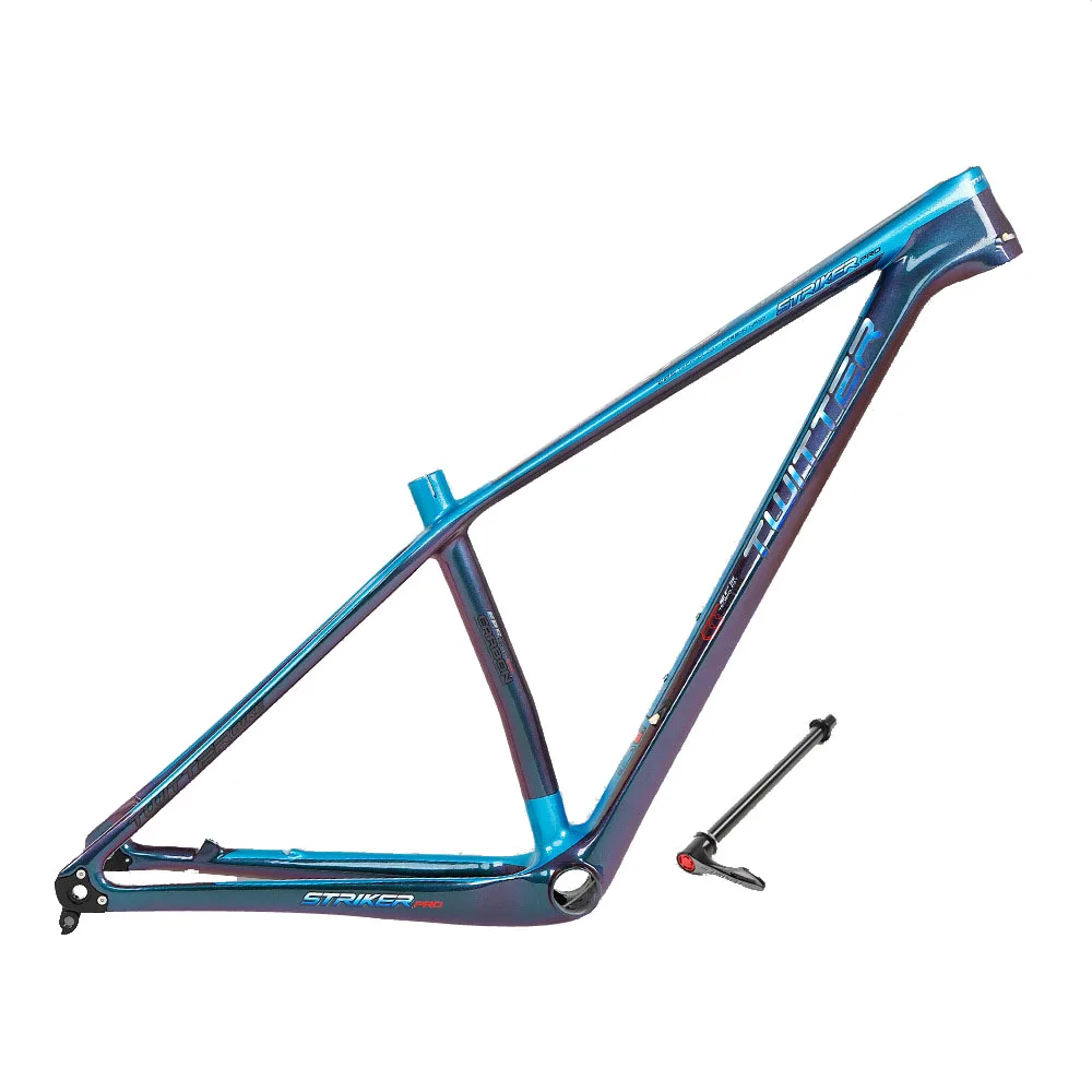 

Twitter Mtb карбоновая рама 29er 27,5 сквозная ось 12x142 мм XC набор рамок для горных велосипедов 18K УФ-Лазерная обесцвечивающая BB92 пригодная для нажати...