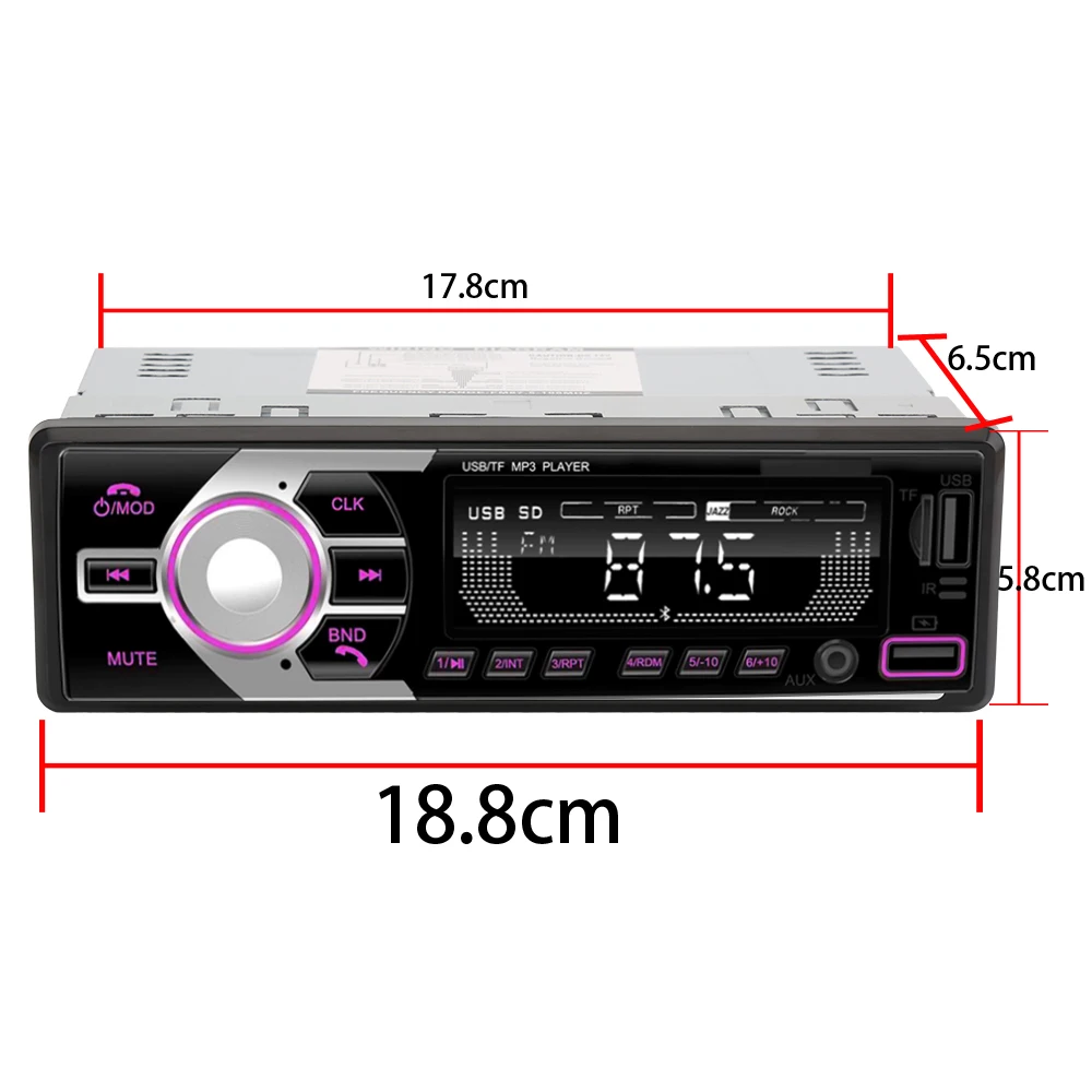 Универсальный USB LCD MP3 стерео радио музыкальный плеер для автомобиля 1din Auto AUX-IN Hand