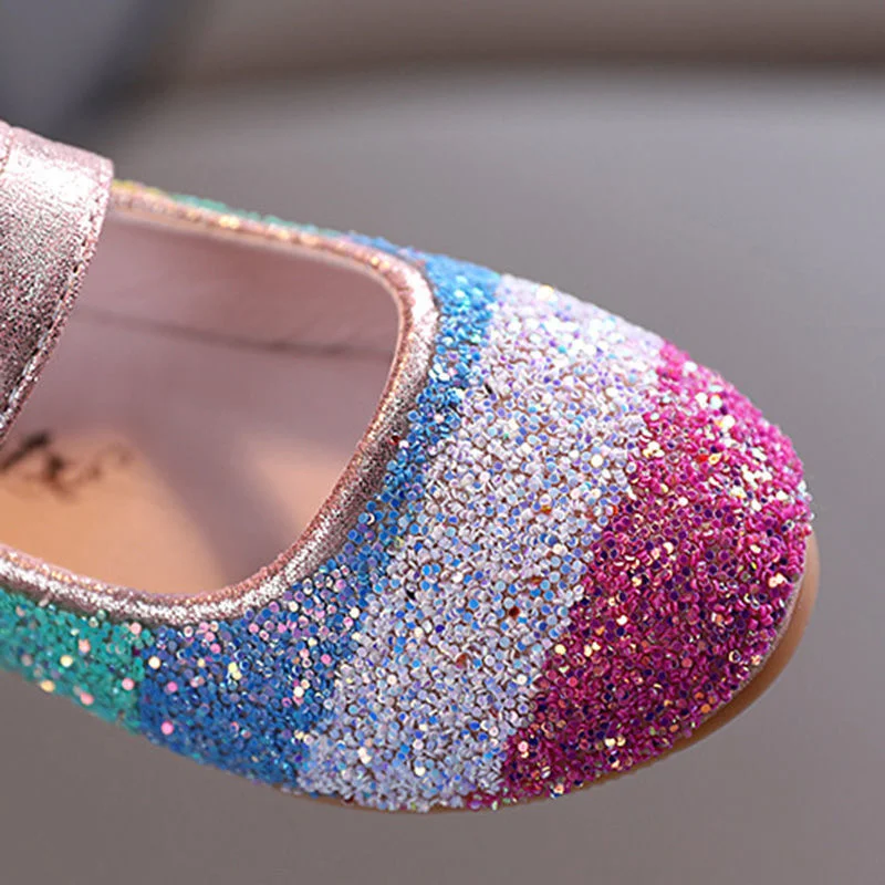 

Girls' Small Shoes Autumn 2020 New Diamond Sequin Princess Shoes Korean Antiskid Baby Shoes Little Girl Performance Shoes