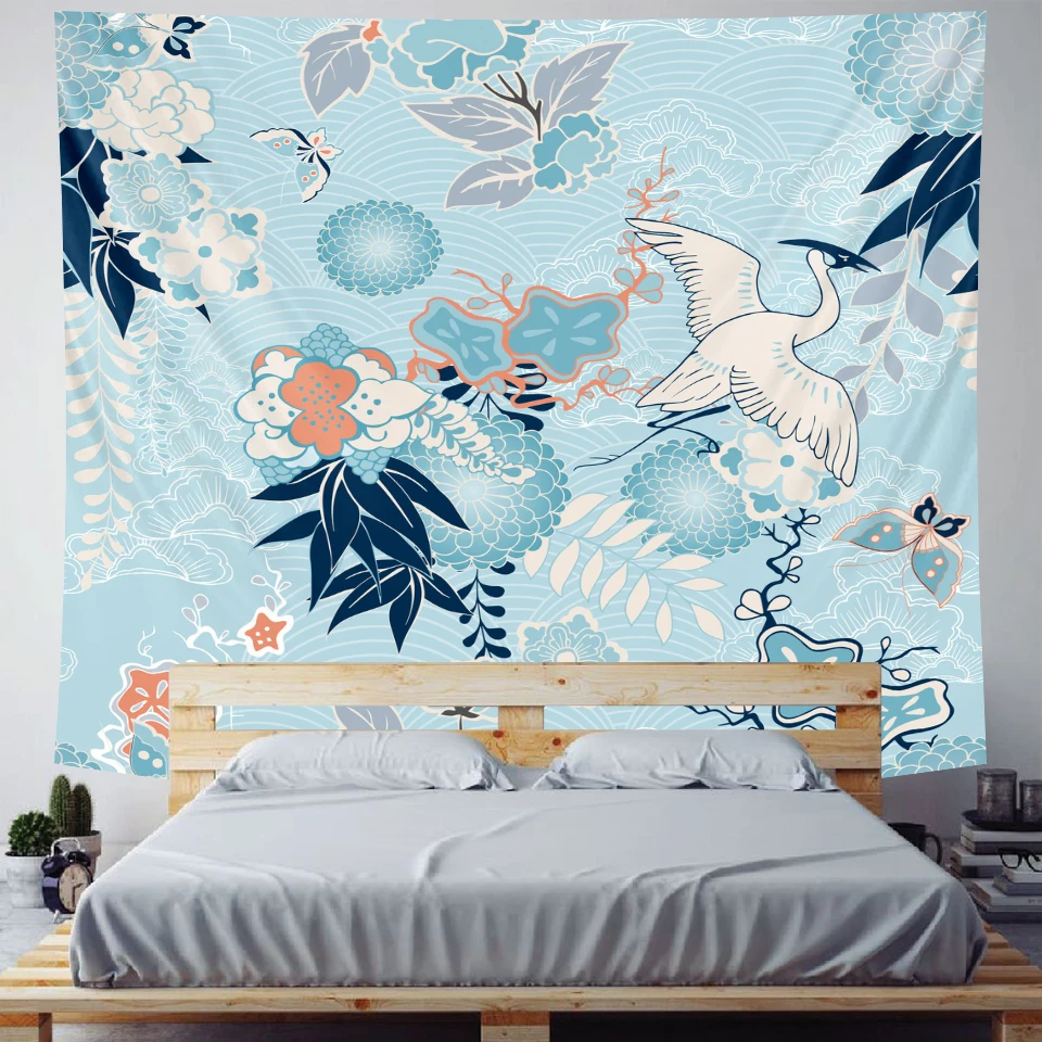 Декоративный гобелен для дома с растениями цветочный мандалой дорожный матрас в