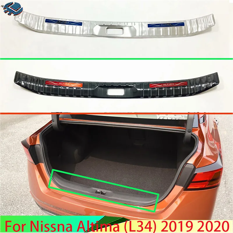 

For Nissna Altima (L34) 2019 2020 Car Accessories Stainless Steel Rear Trunk Scuff Plate Door Sill Cover Molding Garnish