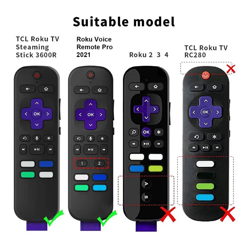Силиконовый защитный чехол для Ro ku Voice Remote Pro 2021 TV съемный пульта дистанционного