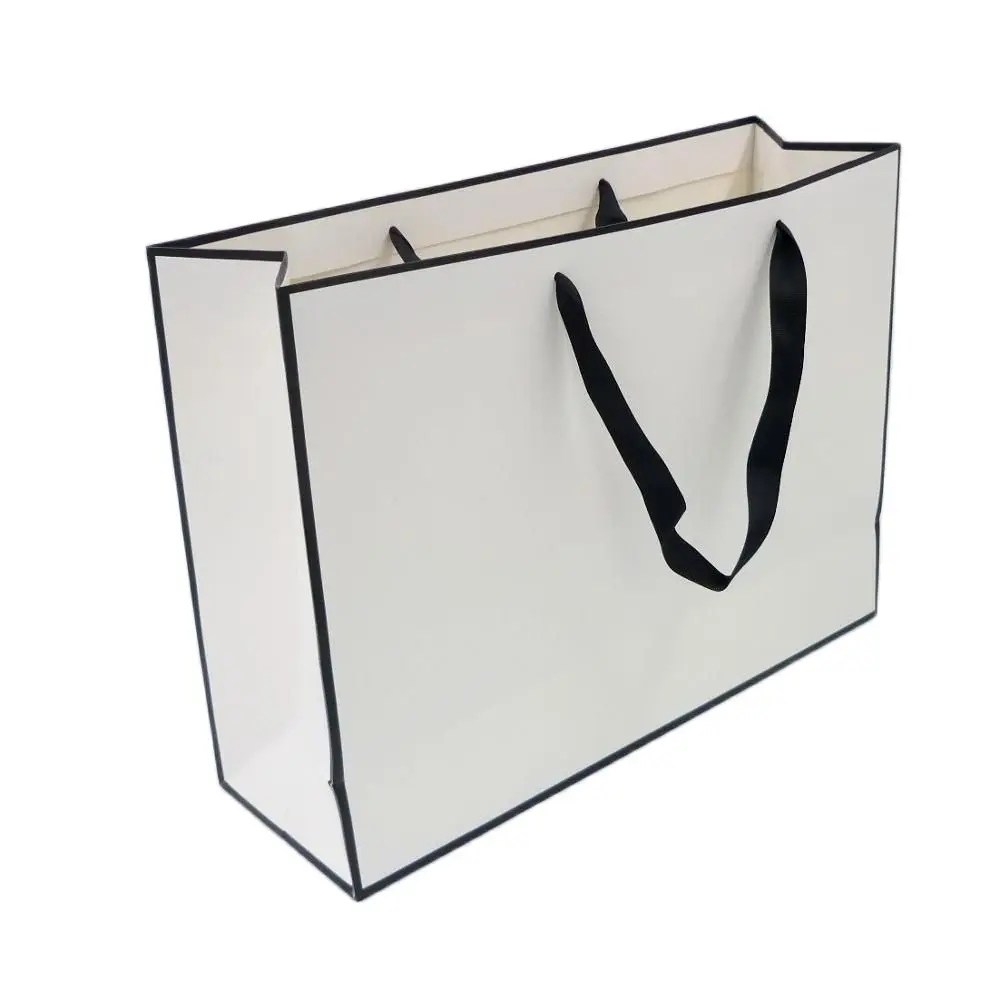 100X Пользовательский логотип печать одежды Розничная продажа черная рамка белые