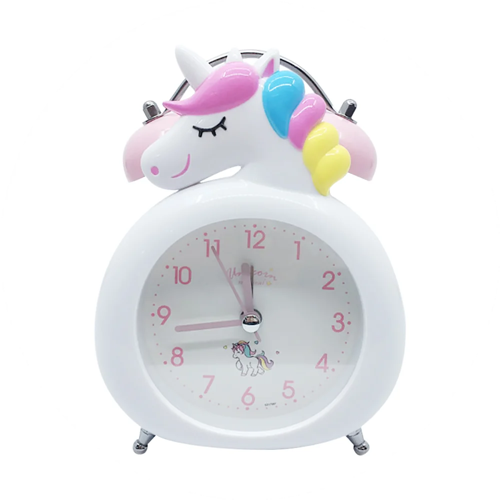

Children Cartoon Unicorn Alarm Clock будильник Bell Alarm Clock Desk Table Clock LED Digital Clocks Licorne Reveil Kids Gift