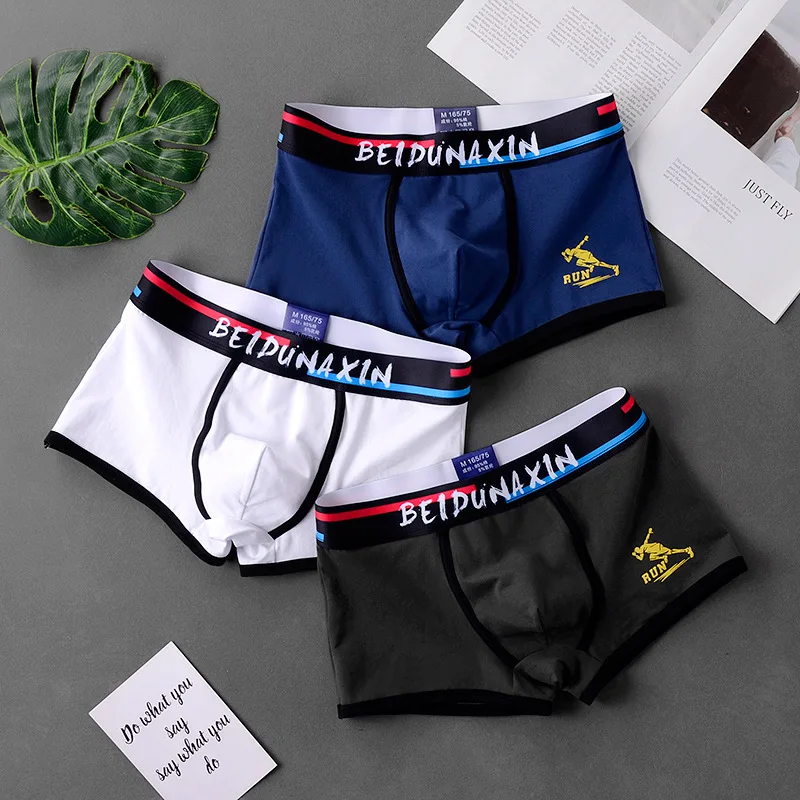 Boxers Men Men's Panties Set Cotton Soft Men Underpants Set Breathable Underwear Men Cozy Men's Shorts Loose Elastic Boxer