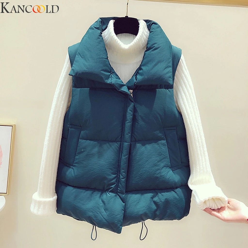 KANCOOLD новинка Модный женский жилет пальто на осень и зиму теплый толстый короткий