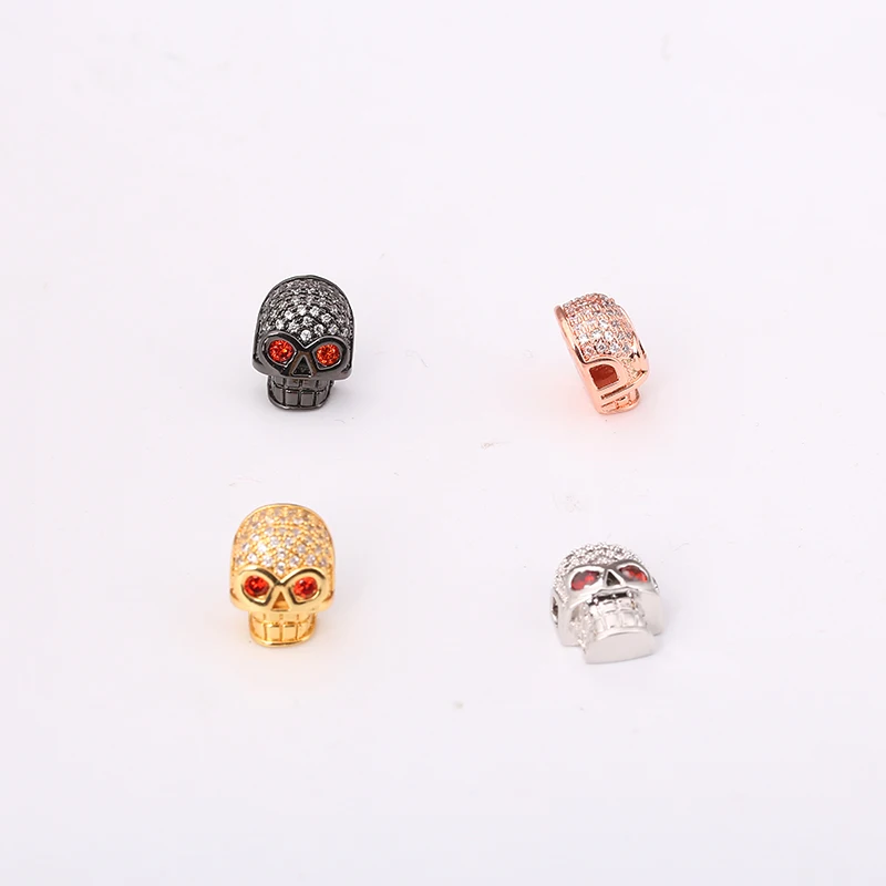 HYHONEY бусины с кубическим цирконием в форме черепа и аксессуары для ювелирных