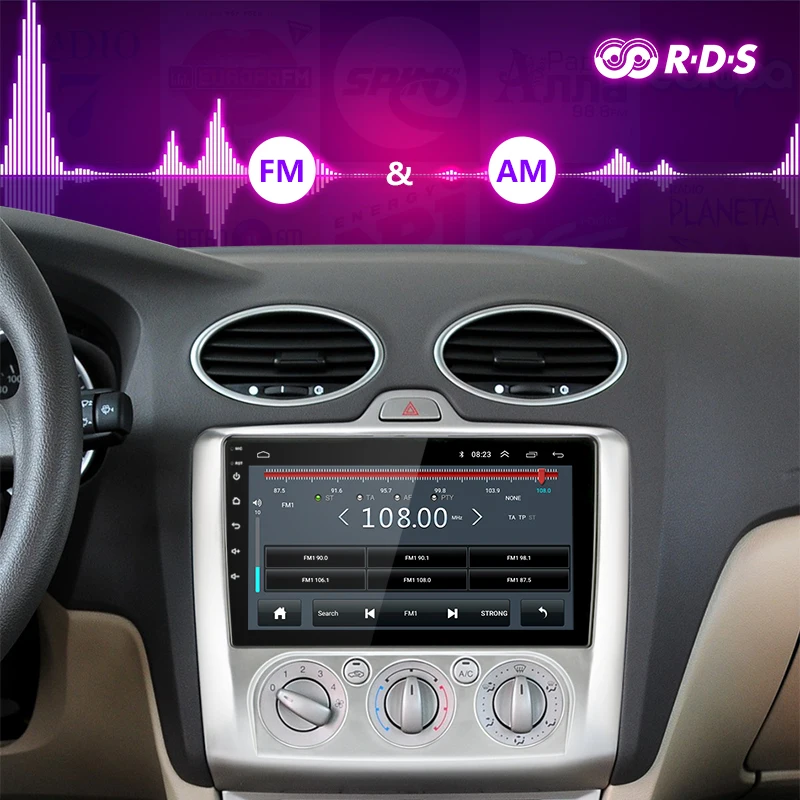 Vtopek 2G + 32G Android автомобильное радио для ford focus 2 3 Mk2/Mk3 Exi MT AT 2005 2011 мультимедийный