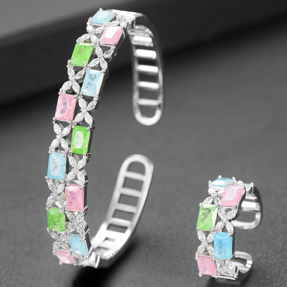 Комплект из 2 браслетов и колец GODKI роскошные корейские стандартные наборы для